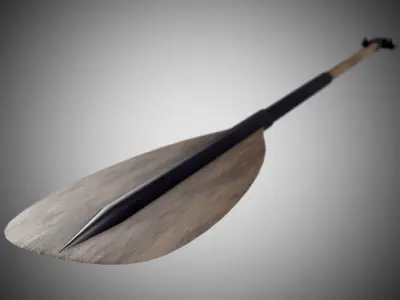 Boat Paddle Low-poly 3D model