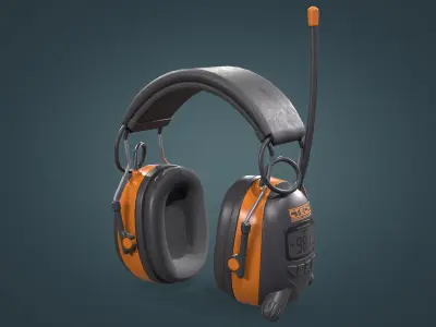 Ear Muffs Low-poly 3D model