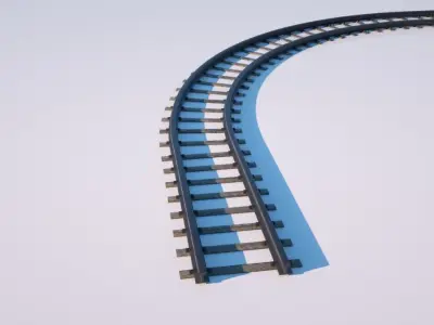 railway train track Free 3D model