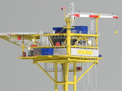 minimum facility platform 3D model
