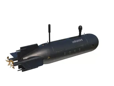 Chinese Navy HSU-001 Unmanned Underwater Vehicle UUV 3D model