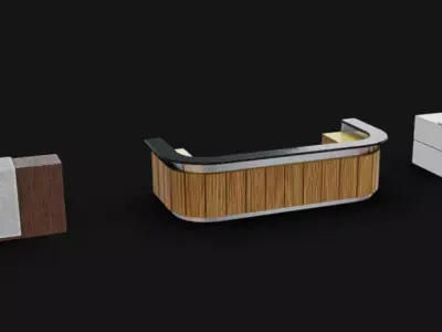Reception Desks 01 Low-poly 3D model