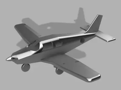 Piper ArcherII PA28-181 Keychain with flapup 3D print model