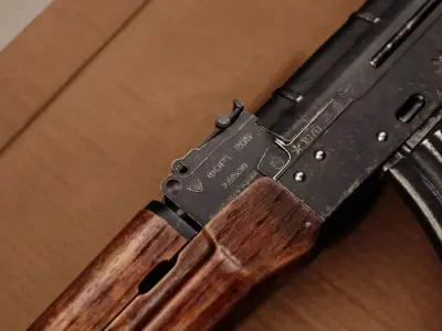 AKM AK47 Ukrainian FORT-205 Low-poly 3D model