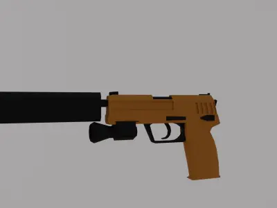 Lowpoly weapon pack model  Low-poly 3D model