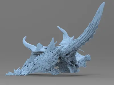 Alien Dragon God Bone Structure 13  3D model