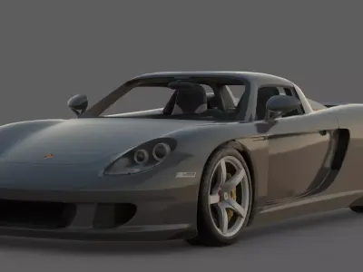 2004 Porsche Carrera GT 3D Model  Analog Supercar Perfection 3D model