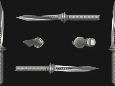 Jagdkommando Knife Low-poly 3D model purchase