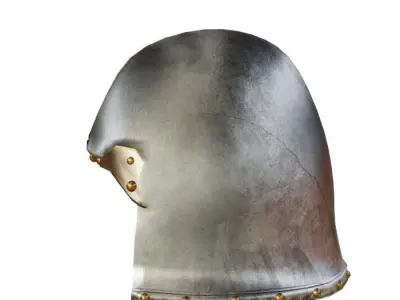 Helmet medieval 6 Low-poly 3D model