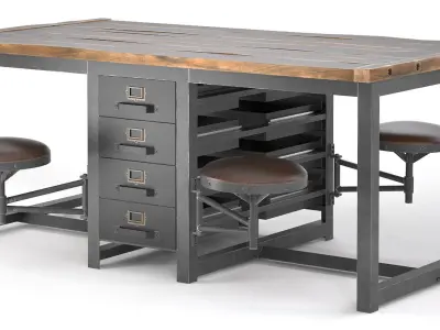 Big desktop Rupert in the industrial style 3D model