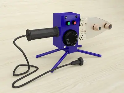 Soldering iron for PVC pipes 3D model