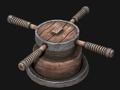 Rotating Mechanism Low-poly 3D model