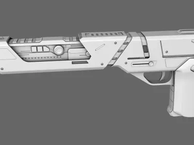 Sci-Fi Blaster Pistol 3D model