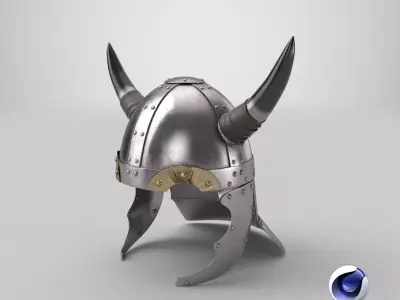 Viking Helmet 02 3D model