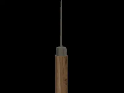 Awl low poly wooden knife Free low-poly 3D model