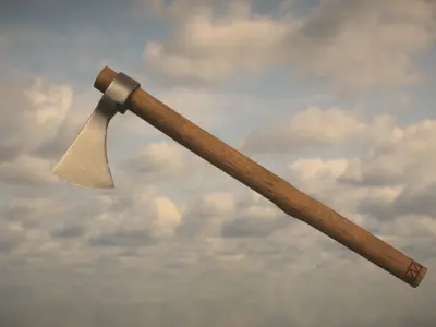 Western Axe Low-poly 3D model