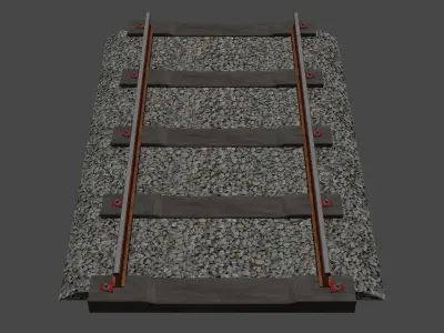 Railway Track 3D model 4
