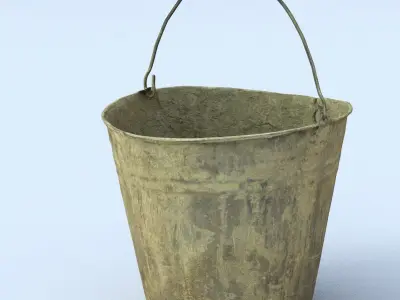 Dirty Bucket Middle Poly 3D model