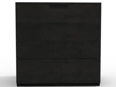 Tall Drawer Low-poly 3D model