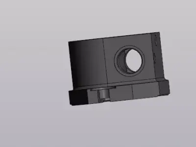 Bearing Housing Block - Industrial Shaft Support Part 3D model