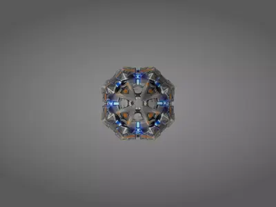 Sci-Fi Drop Pod Cargo Container 3D model