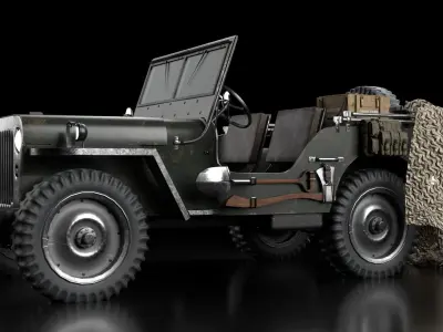 Military Jeep Free 3D model
