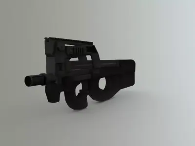 SMG P90 Low-poly 3D model