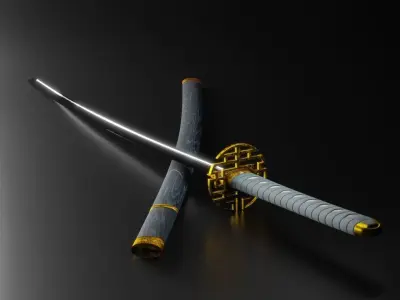 Weapon Katana Sword Blade 3D-model Free 3D model