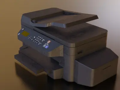 Photocopy machine  Low-poly 3D model