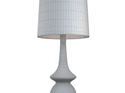 Rexford Mid-Century Walnut Table-Lamp 3D model