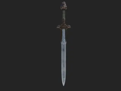 stylized sword 3D model