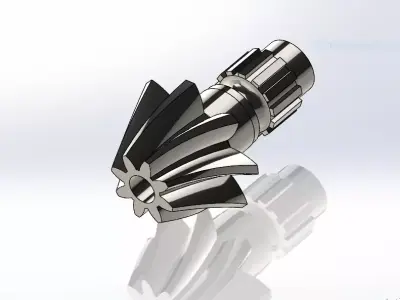 Helical bevel gear 3D model