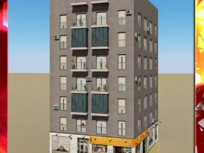 Photorealistic Low Poly Building 3D model order