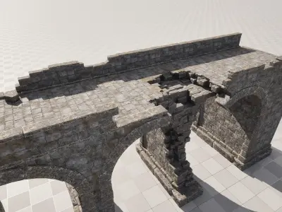 Ruined Castle Pack UNREAL ENGINE 5 Low-poly 3D model