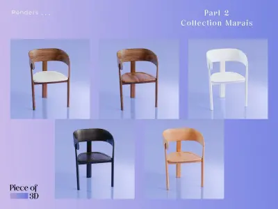 AMPM Collection Set Part 2 - Marais - Chairs and Armchairs 3D model