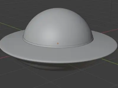 UFO - game-ready in space Free low-poly 3D model
