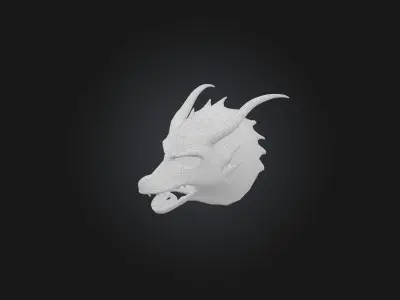 Dragon Helm Low-poly 3D model