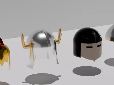 medieval helmet kit kit capacetes medieval Low-poly 3D model
