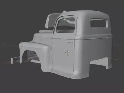 1950 Federal Style Liner cab truck 3D print model