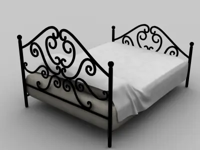 Antique Bed 3D model