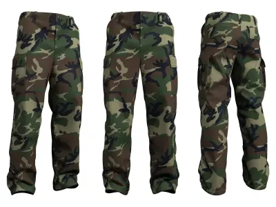 BDU-Battle Dress Uniform Pants - Marvelous Designer  3D model