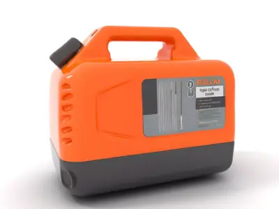 Orange Fuel Can model pack Low-poly 3D model