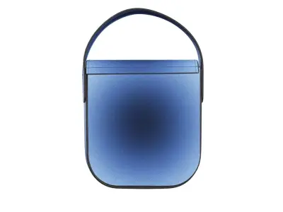 Blue Suede Flap Bag 3D model