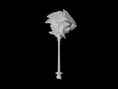 Volcano King Hammer Low-poly 3D model
