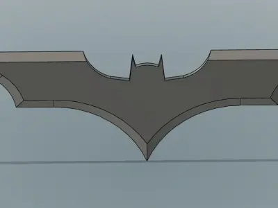 batarang batman logo 3D print model