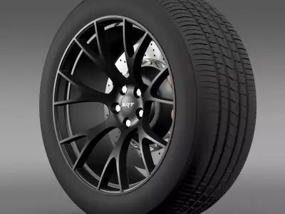 Dodge Challenger Supercharged wheel 3D model