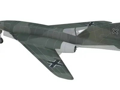 Messerschmitt Me 262 HG III Low-poly 3D model