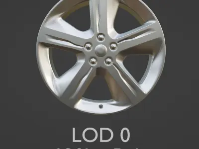 Range Rover 19in Wheels Replica Low-poly 3D model