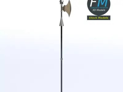 Medieval halberd 3D model