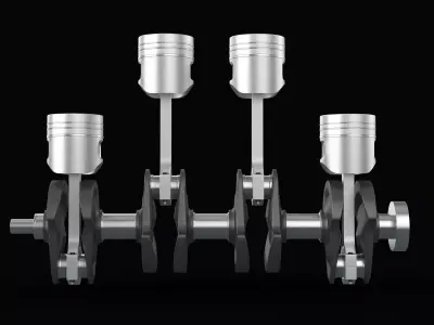 Crankshaft Animation 3D model